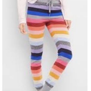 Gap Body Crazy Stripe Sweater Jogger pajama pants Medium